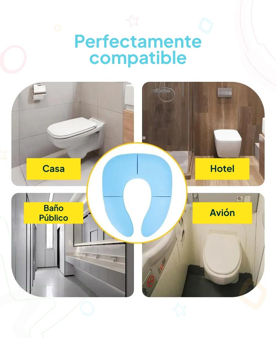 EASY PEE™: Diseñado para que tu hijo use cualquier baño con confianza.