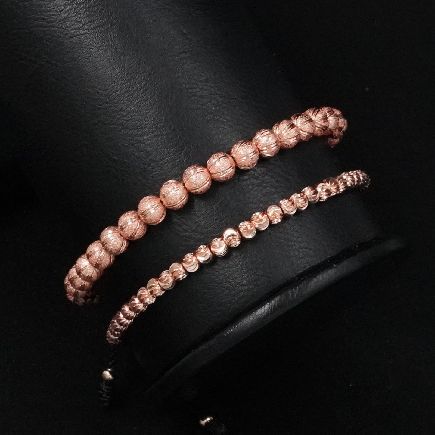 pulseras diamantadas BAÑO EN ORO 2 x 1