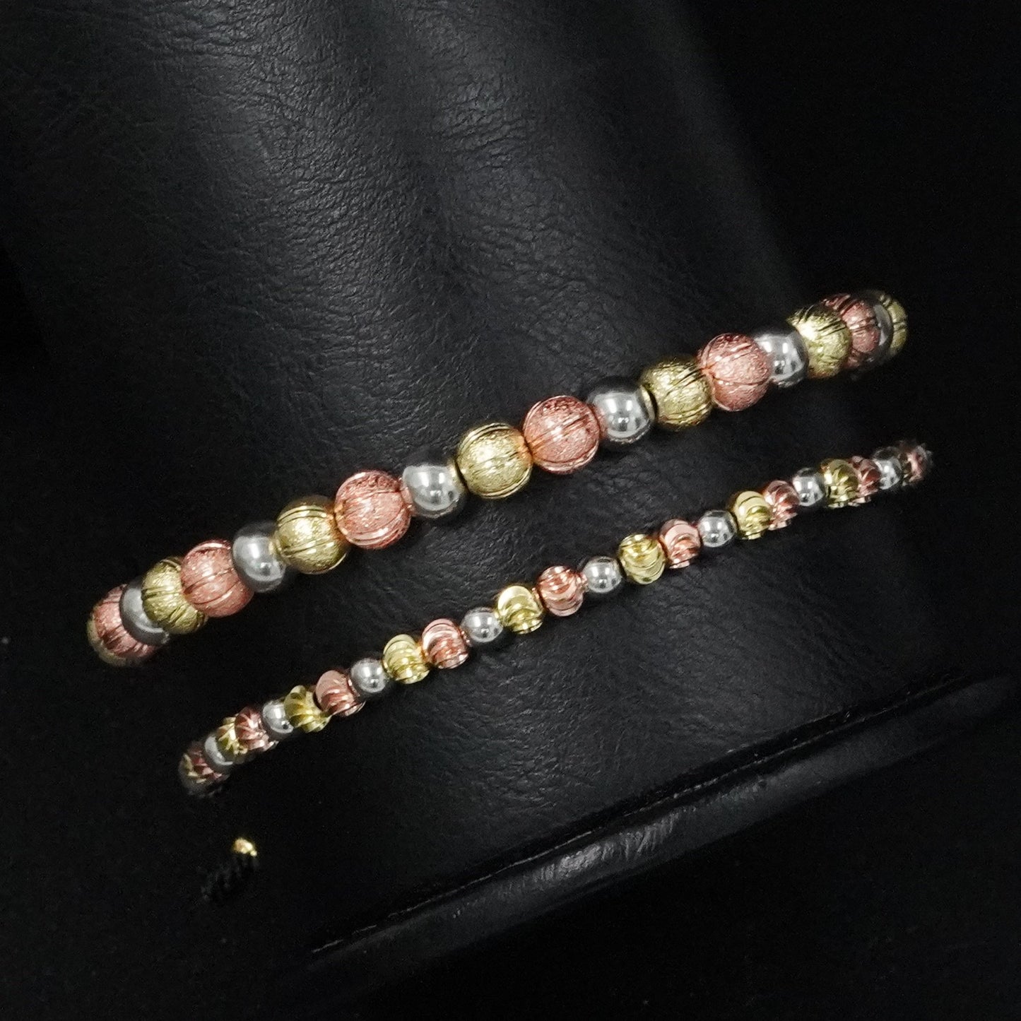 pulseras diamantadas BAÑO EN ORO 2 x 1