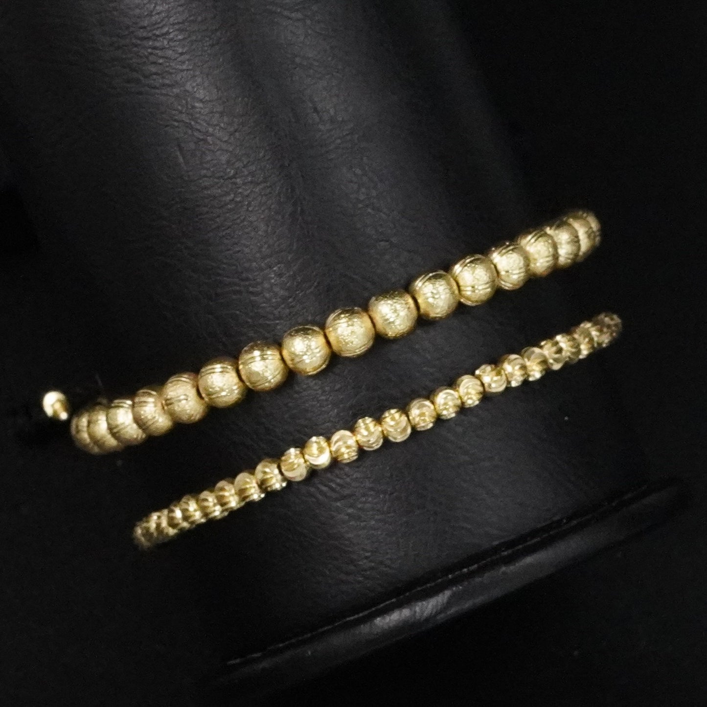 pulseras diamantadas BAÑO EN ORO 2 x 1