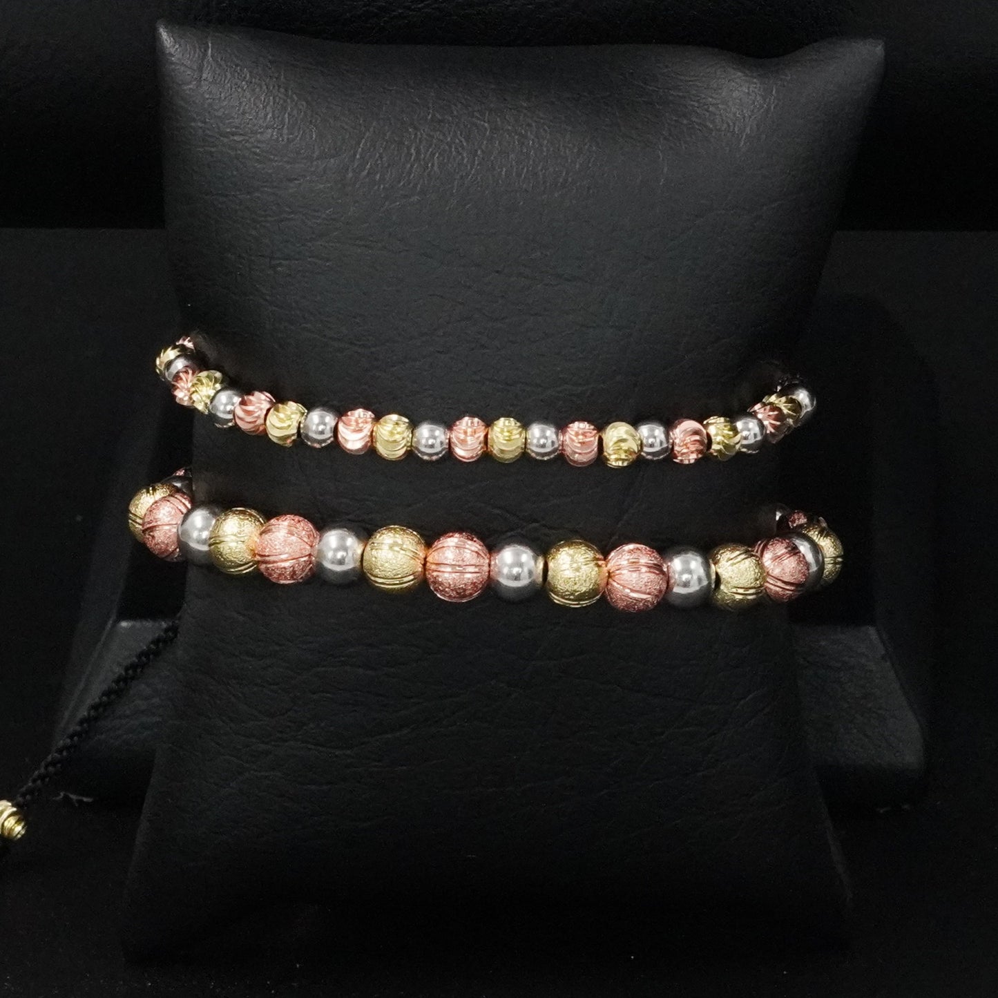 pulseras diamantadas BAÑO EN ORO 2 x 1