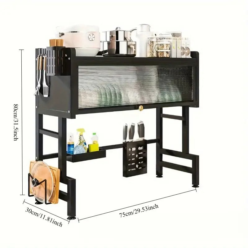 KITCHEN MASTER 2.0™ 👨🍳🧽 (65×30×80cm): Seca, organiza y mantiene todo libre de moho y gérmenes.