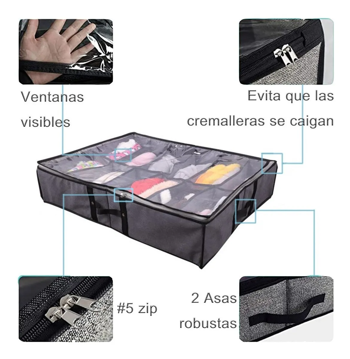 SHÖEBOX™: Ahorra espacio y mantén tus zapatos organizados debajo de la cama