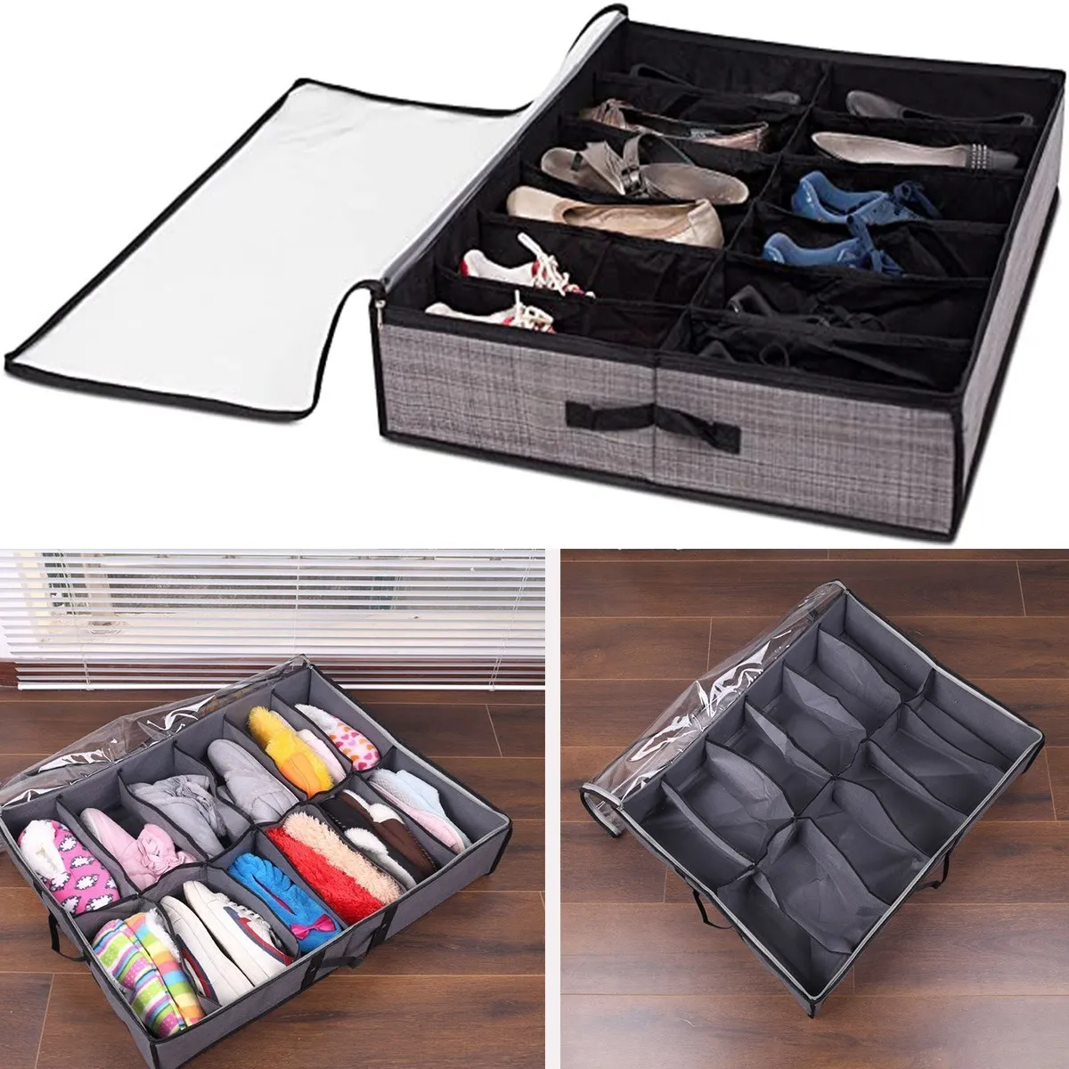 SHÖEBOX™: Ahorra espacio y mantén tus zapatos organizados debajo de la cama