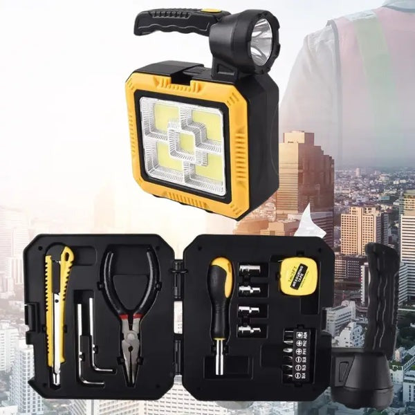 🔦 POWERLUX™ 3 en 1 – Iluminación, carga y herramientas en un solo dispositivo.