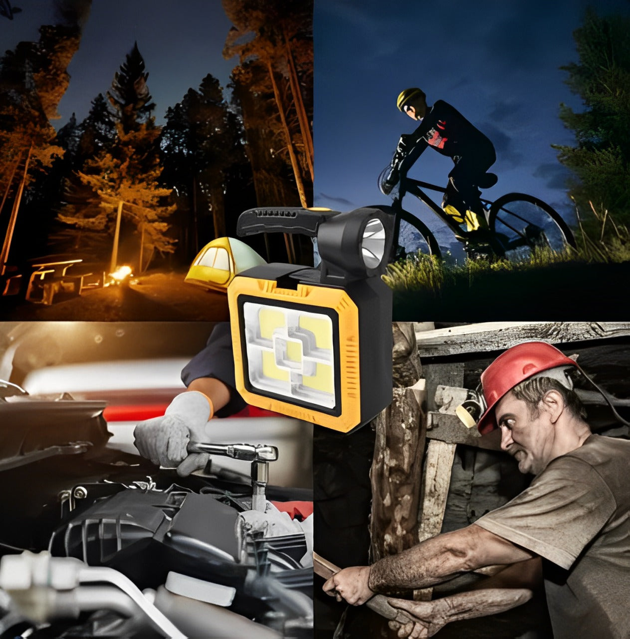 🔦 POWERLUX™ 3 en 1 – Iluminación, carga y herramientas en un solo dispositivo.