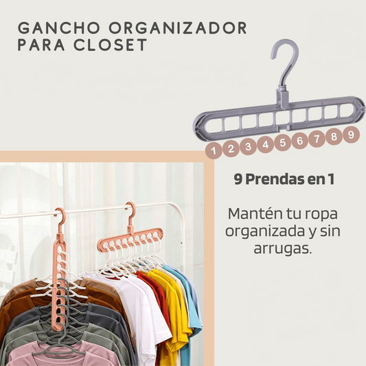 ORGANIZA+™ - La Revolución del Orden en Tu Closet (SET X10 GANCHOS)