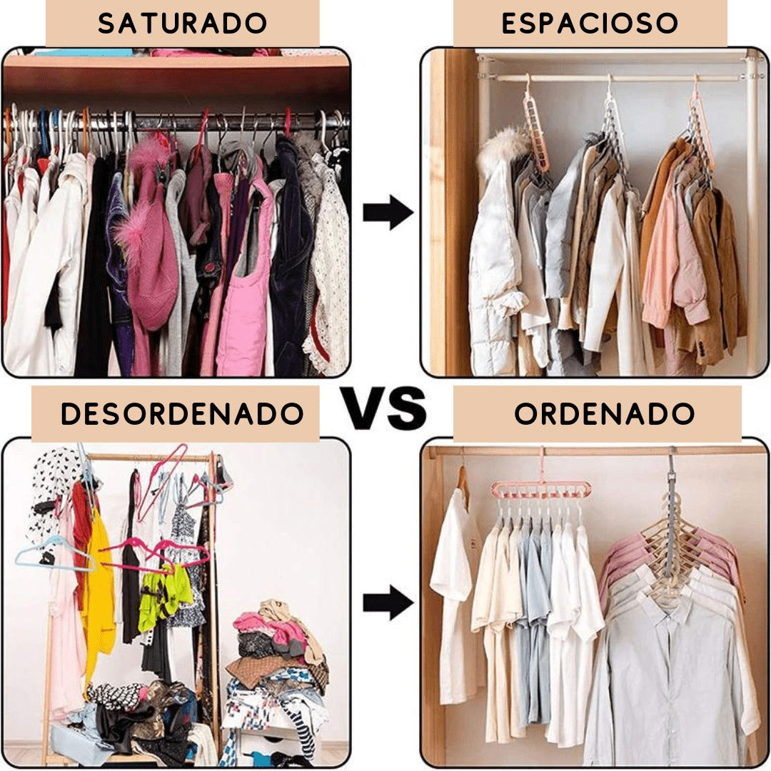 ORGANIZA+™ - La Revolución del Orden en Tu Closet (SET X10 GANCHOS)