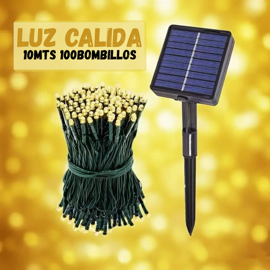 SolarDecor™ – Guirnalda Solar LED Cálida 10 metros