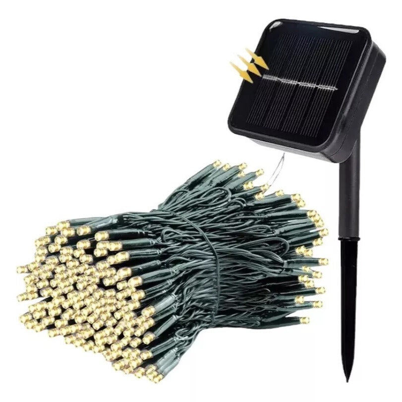 SolarDecor™ – Guirnalda Solar LED Cálida 10 metros