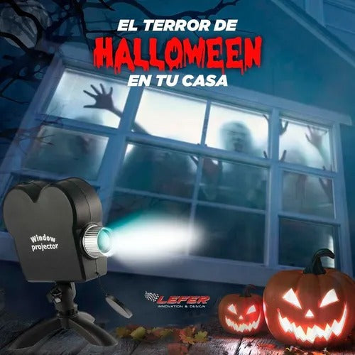 PROYECTOR DE HALLOWEEN 🎃 👻: Convierte tu ventana en un show espeluznante.