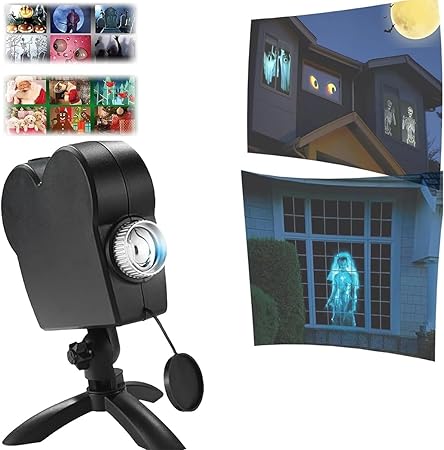 PROYECTOR DE HALLOWEEN 🎃 👻: Convierte tu ventana en un show espeluznante.