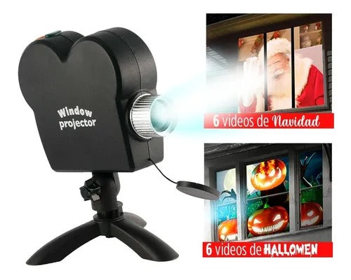 PROYECTOR DE HALLOWEEN 🎃 👻: Convierte tu ventana en un show espeluznante.