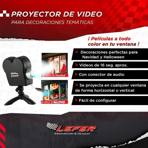 PROYECTOR DE HALLOWEEN 🎃 👻: Convierte tu ventana en un show espeluznante.