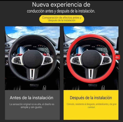 VOLANTEX™ 🛡️ CUBIERTA DE VOLANTE: Protege contra el desgaste y mejora la experiencia de conducción.