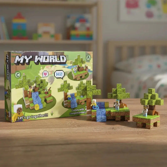 MineWorld™ Magnético 3D: Construye mundos increíbles mientras desarrollan creatividad, lógica y concentración.
