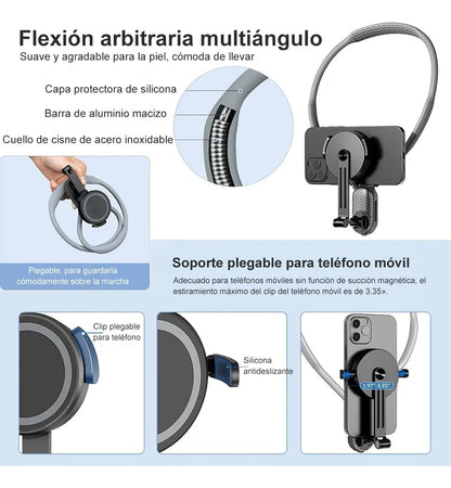 MAGNECK PRO®: Perfecto para vlogging y lives. Graba y mira sin usar las manos