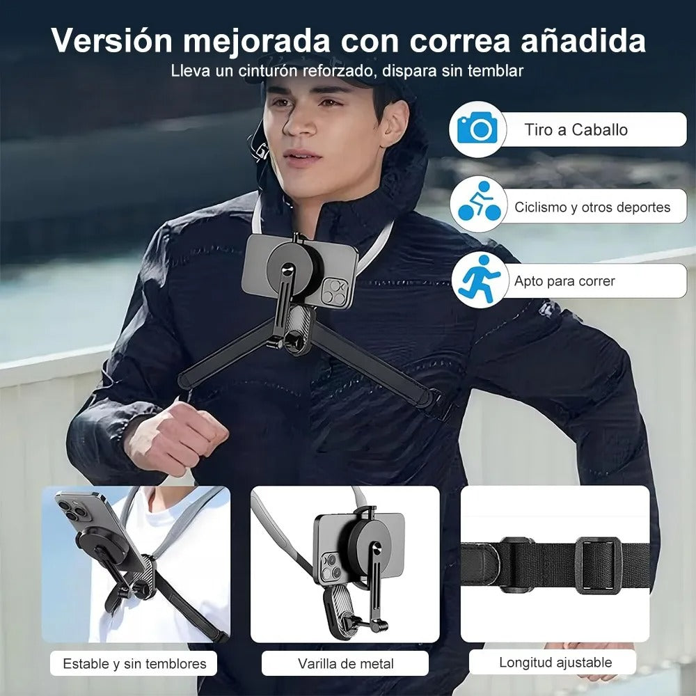 MAGNECK PRO®: Perfecto para vlogging y lives. Graba y mira sin usar las manos