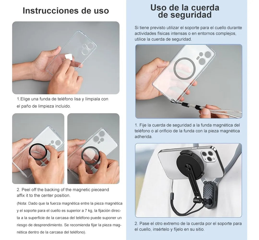 MAGNECK PRO®: Perfecto para vlogging y lives. Graba y mira sin usar las manos