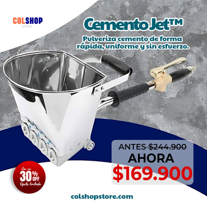 CEMENTO JET™ - Pulveriza cemento de forma rápida, uniforme y sin esfuerzo.