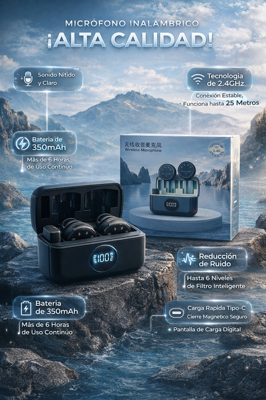 SonicPro Air 🎤: Graba Como Un Experto, Sonido Profesional.