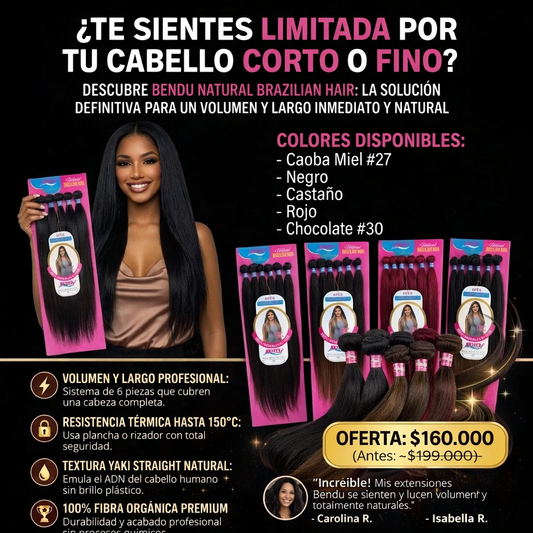 Extensiones de cabello lisa